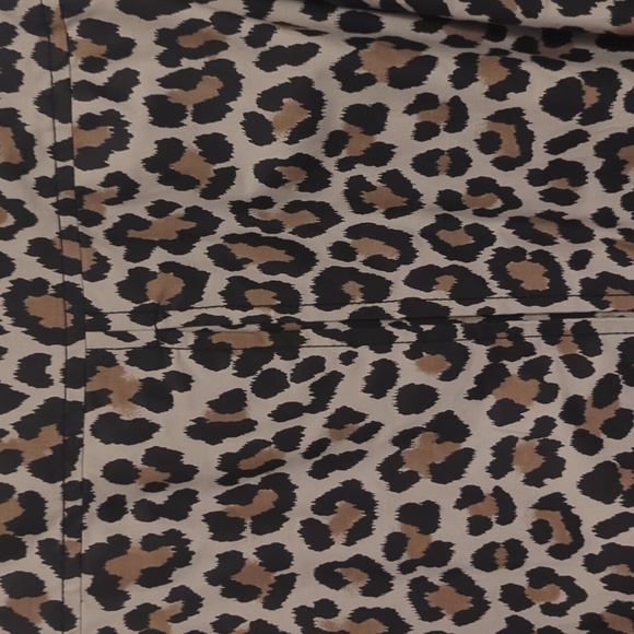 Kate Spade New York leopard print pea coat rain jacket Sz. M xlnt condition - Picture 6 of 11